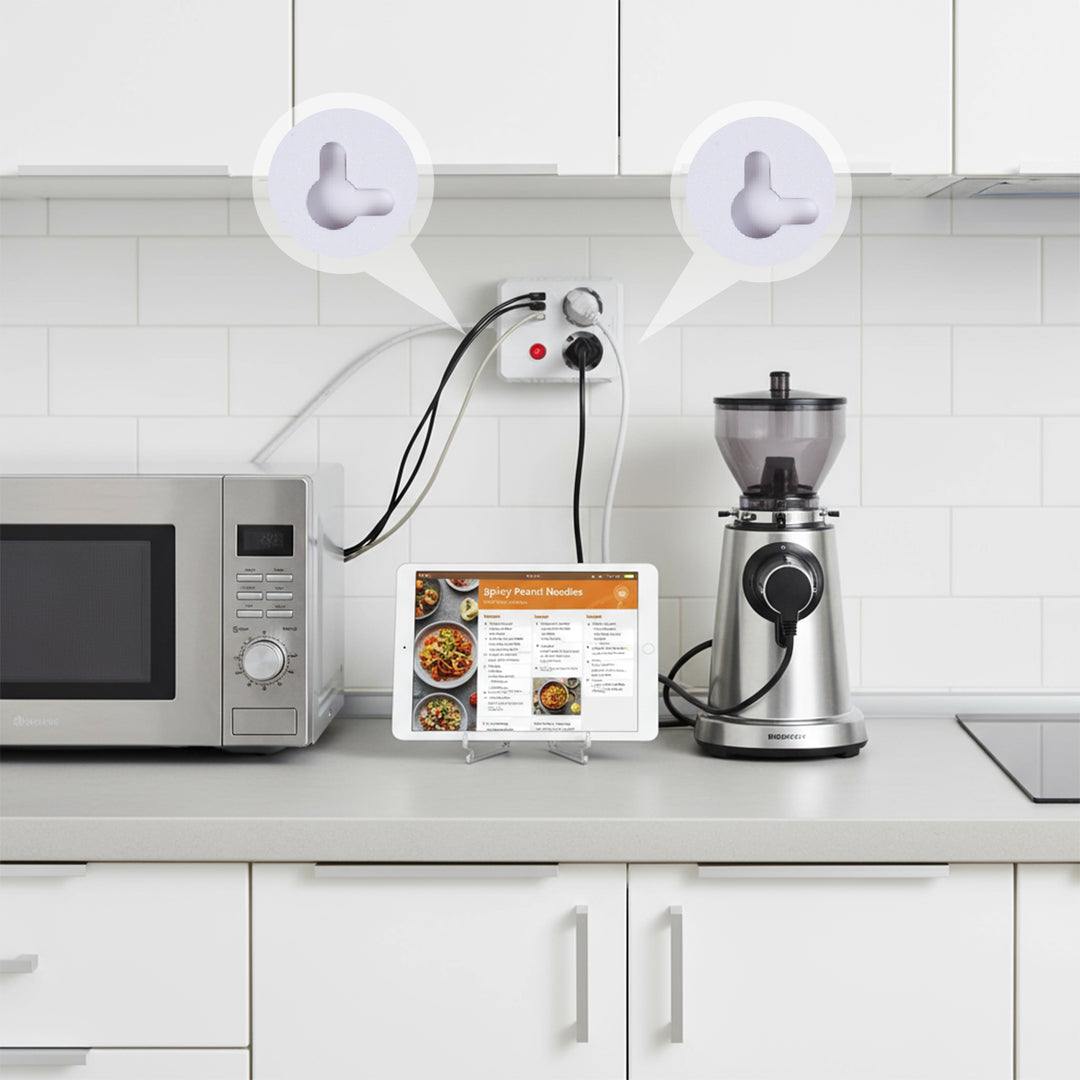 Listwa zasilająca Maclean, przedłużacz 2 gniazda + 3xUSB, 110-240V AC 50/60Hz, 2.1A max 2500W, 1.5m, biała, MCE387 W