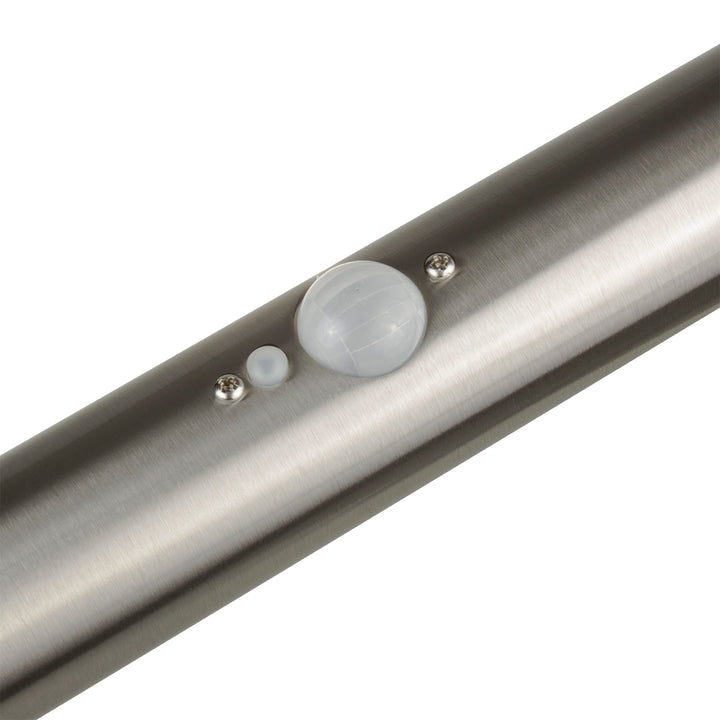 Solarna lampa LED Maclean, z czujnikiem, 3 tryby,wbijana, Li-ion 18650, IP44, 3,7V, 1200 mAh, Chrom matt, MCE465 C/M, 8 sztuk