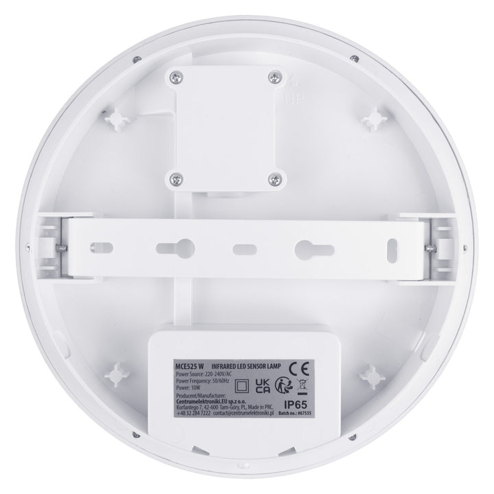 Lampa LED z czujnikiem ruchu Maclean, czujnik PIR, kolor biały, 10W, IP65, 1000lm, barwa neutralna, MCE525 W
