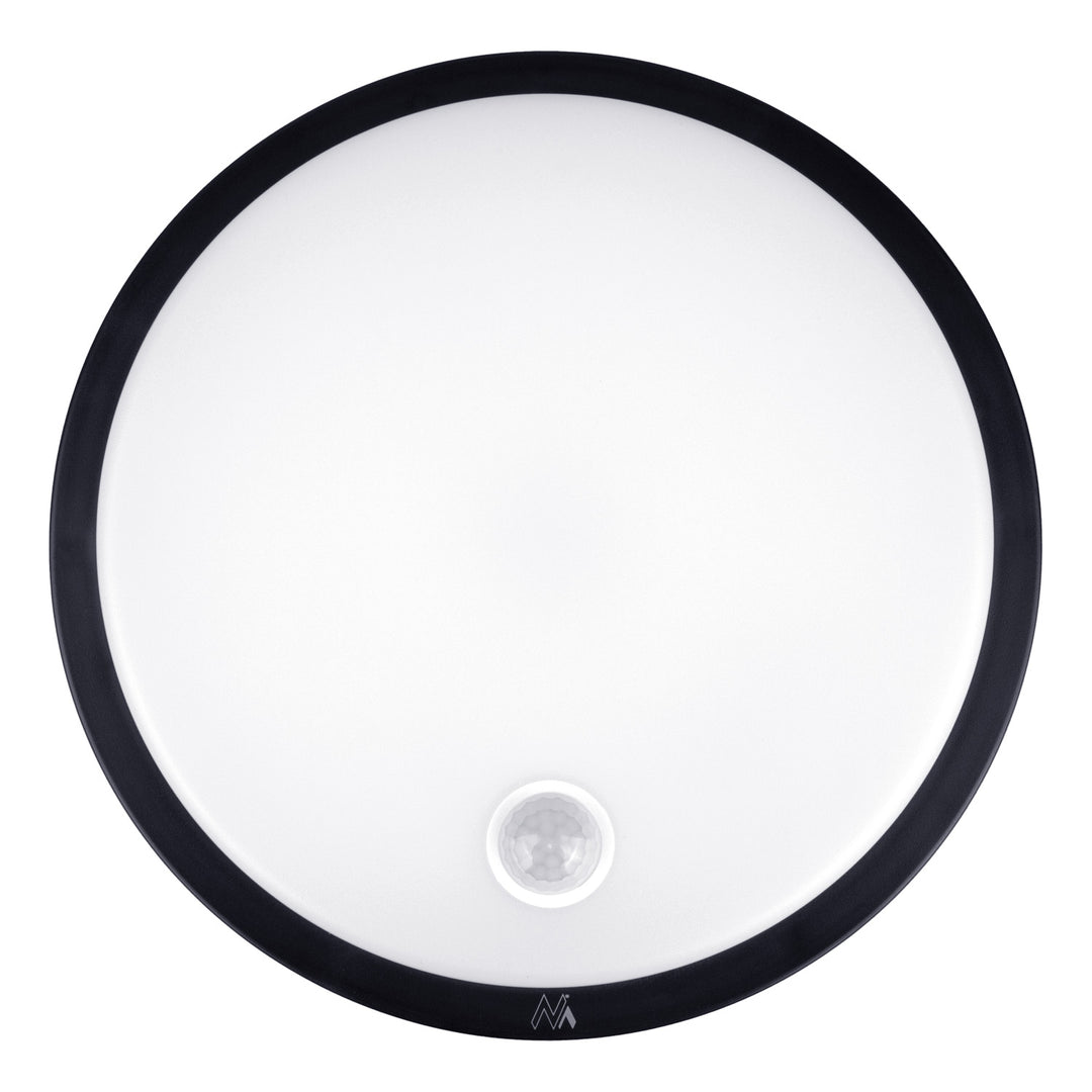 Lampa LED z czujnikiem ruchu Maclean, czujnik PIR, kolor czarny, 10W, IP65, 1000lm, barwa neutralna, MCE525 B