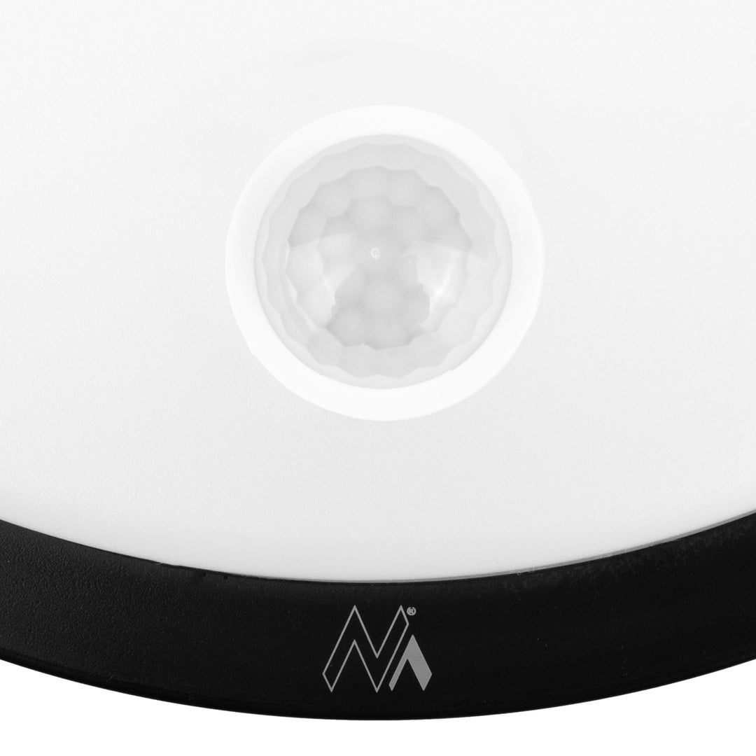 Lampa LED z czujnikiem ruchu Maclean, czujnik PIR, kolor czarny, 10W, IP65, 1000lm, barwa neutralna, MCE525 B