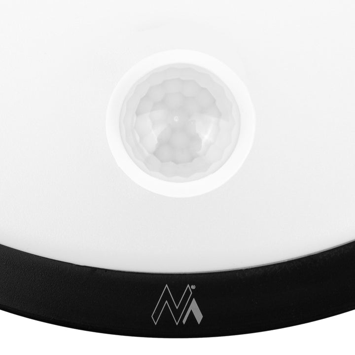 Lampa LED z czujnikiem ruchu Maclean, czujnik PIR, kolor czarny, 10W, IP65, 1000lm, barwa neutralna, MCE525 B