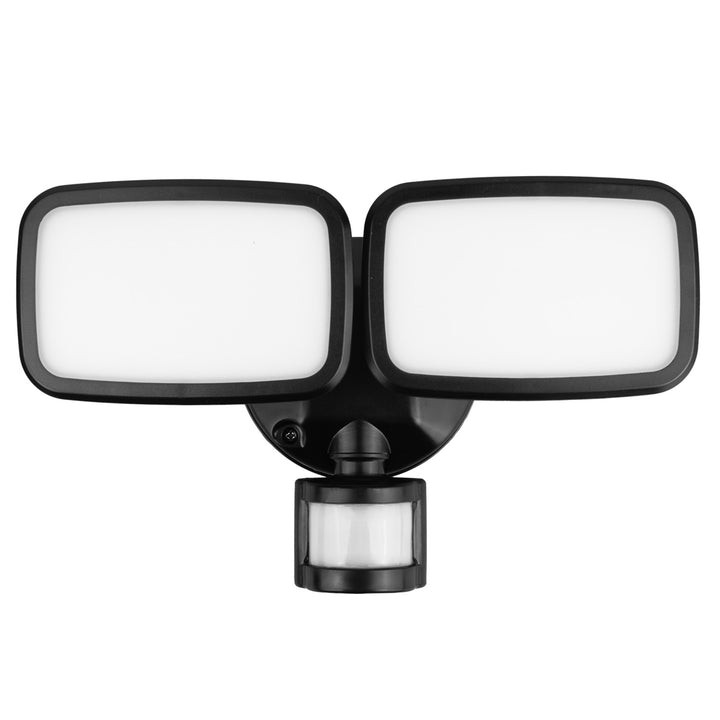 Ścienna lampa LED Maclean, z czujnikiem PIR, 20W, 1500lm, IP65, neutral white 4000K, czarna, MCE524 B