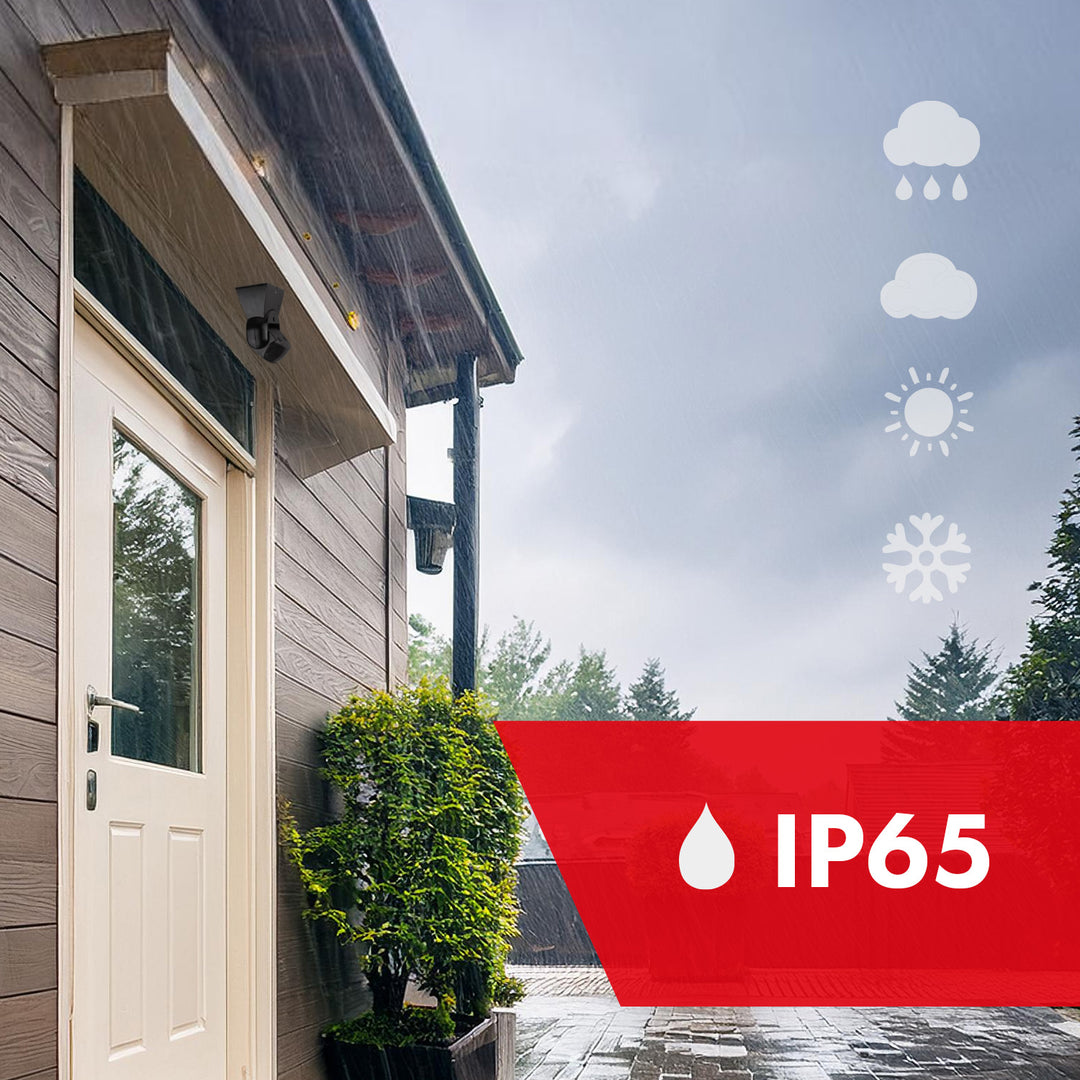 Czujnik ruchu PIR Maclean, na podczerwień, IP65, czarny z czarną przesłoną, zasięg 12m, MCE201 B/B