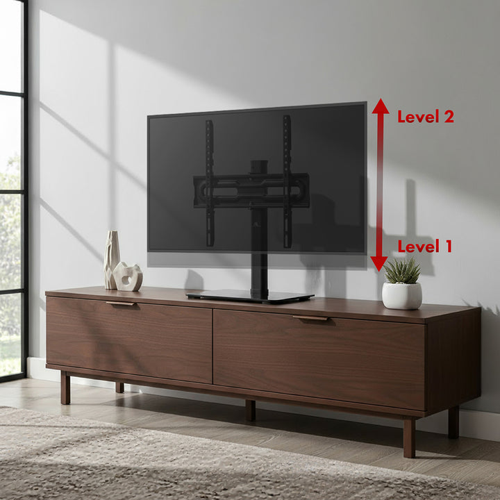 Uniwersalny stojak do TV Maclean, na szafkę RTV, podstawka, max. 35 kg, obrót 20 stopni, dla TV 32-55", MC-132