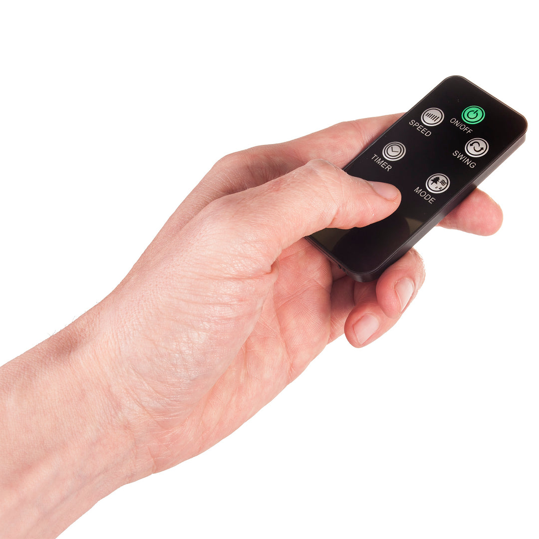 Wentylator kolumnowy GreenBlue 45W z 3 poziomami siły nawiewu, 82cm wysokości, 1,5m przewodu, z pilotem i timerem GB645 z wtyczką UK