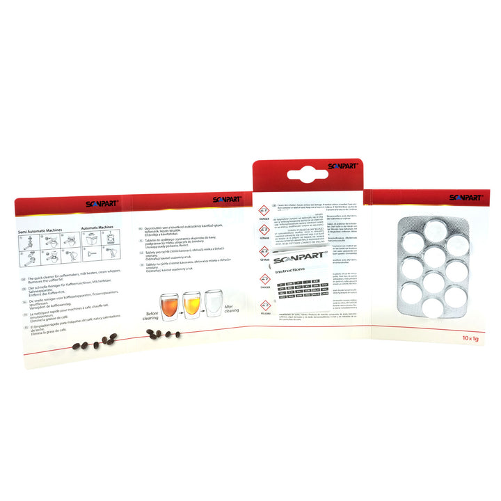 Tabletki czyszczące do ekspresu do kawy, 10 sztuk, uniwersalne, Scanpart, 2 opakowania