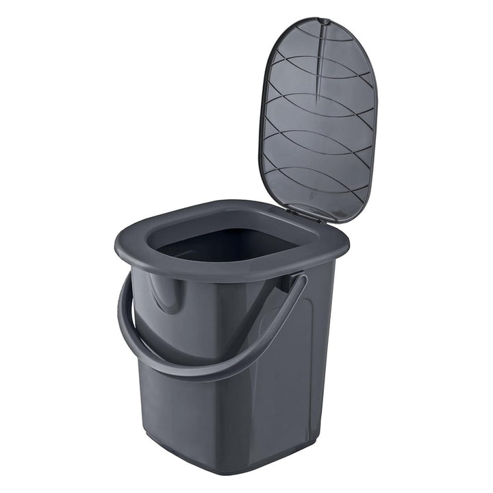 Toaleta turystyczna BranQ, 22L, z recyklingu, antracyt, 1306b