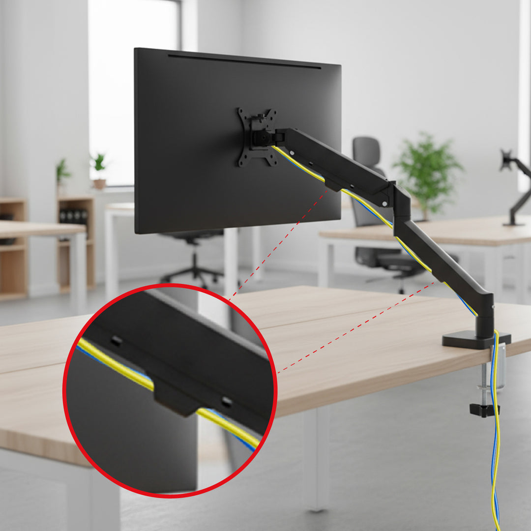 Uchwyt na monitor Maclean, sprężyna gazowa, 17"-32", 2-10kg, czarny, MC-133