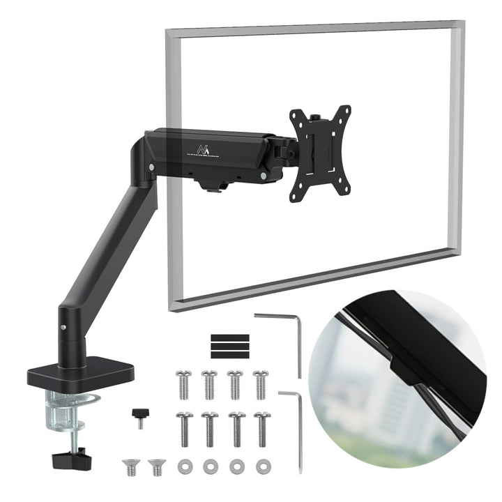 Uchwyt na monitor Maclean, sprężyna gazowa, 17"-32", 2-10kg, czarny, MC-133