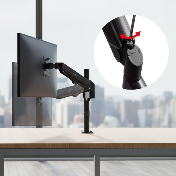 Uchwyt na monitor Maclean, sprężyna gazowa, 17"-32", 2-10kg, czarny, MC-135