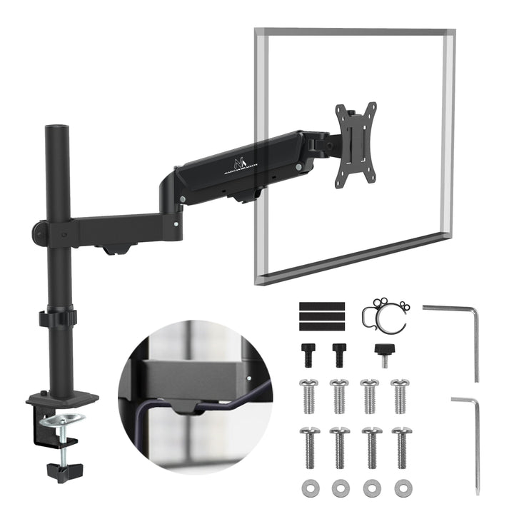 Uchwyt na monitor Maclean, sprężyna gazowa, 17"-32", 2-10kg, czarny, MC-135