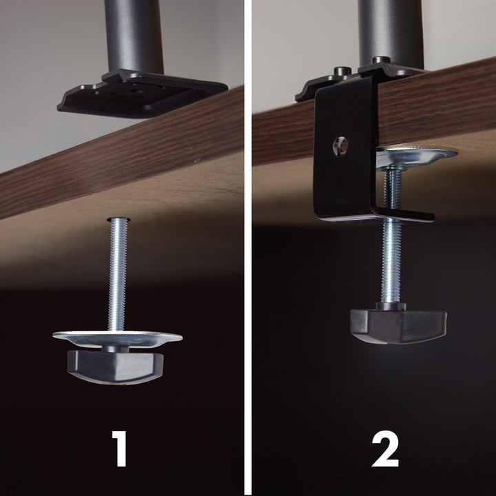 Uchwyt na 3 monitory Maclean, sprężyna gazowa, 17"-27", 2-8kg, czarny, MC-137