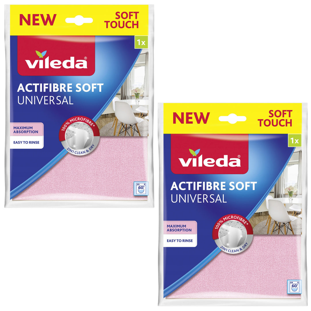 Uniwersalna ściereczka z mikrofibry Vileda Actifibre Soft - 2 sztuki