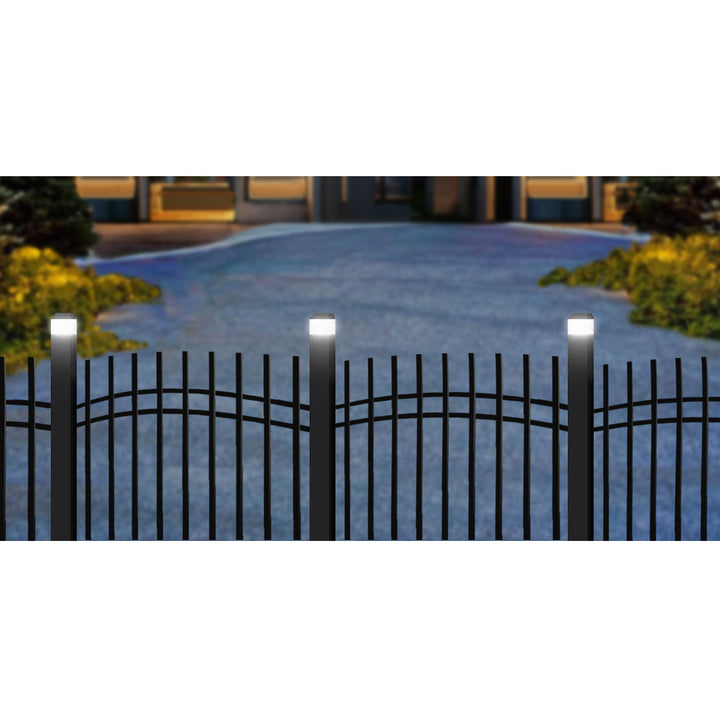 Lampa solarna LED na słupek GreenBlue, 80x80mm, daszek kopertowy, GB127, 4 sztuki