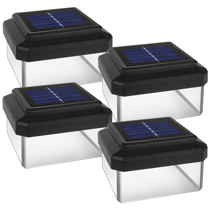 Lampa solarna LED na słupek GreenBlue, 60x60mm, daszek kopertowy, GB126, 4 sztuki