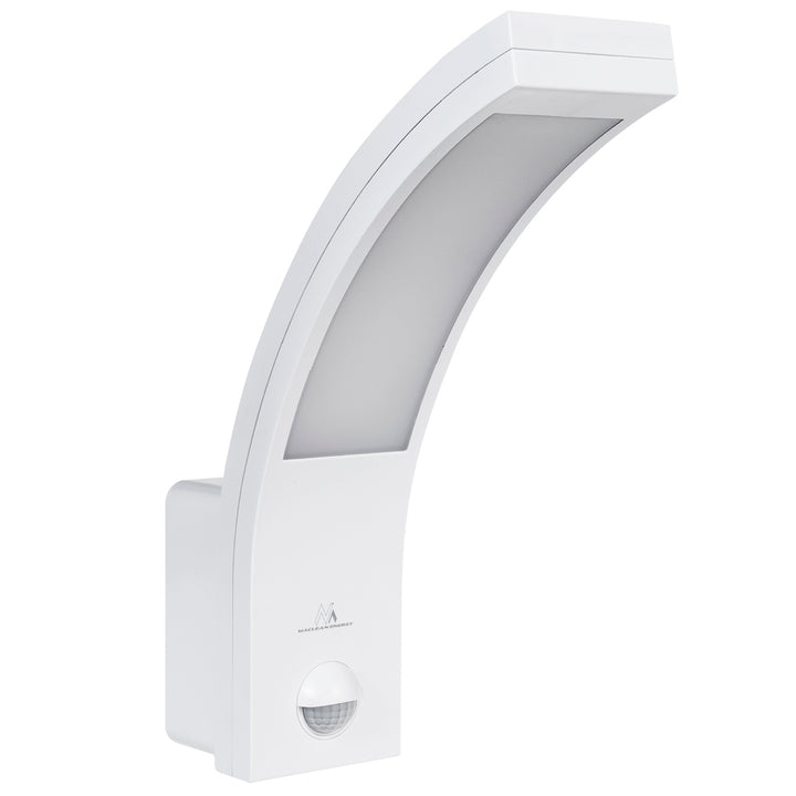 Lampa LED z czujnikiem ruchu Maclean, czujnik ruchu PIR, kolor biały, 10W, IP54, 750lm, barwa neutralna biała (4000K) MCE244 W