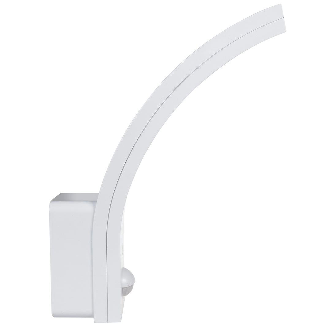 Lampa LED z czujnikiem ruchu Maclean, czujnik ruchu PIR, kolor biały, 10W, IP54, 750lm, barwa neutralna biała (4000K) MCE244 W