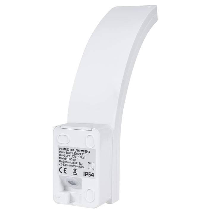 Lampa LED z czujnikiem ruchu Maclean, czujnik ruchu PIR, kolor biały, 10W, IP54, 750lm, barwa neutralna biała (4000K) MCE244 W