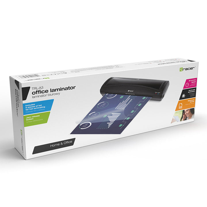 Laminator Tracer, na zimno i gorąco, format A3, 5 arkuszy folii, TRL-A3