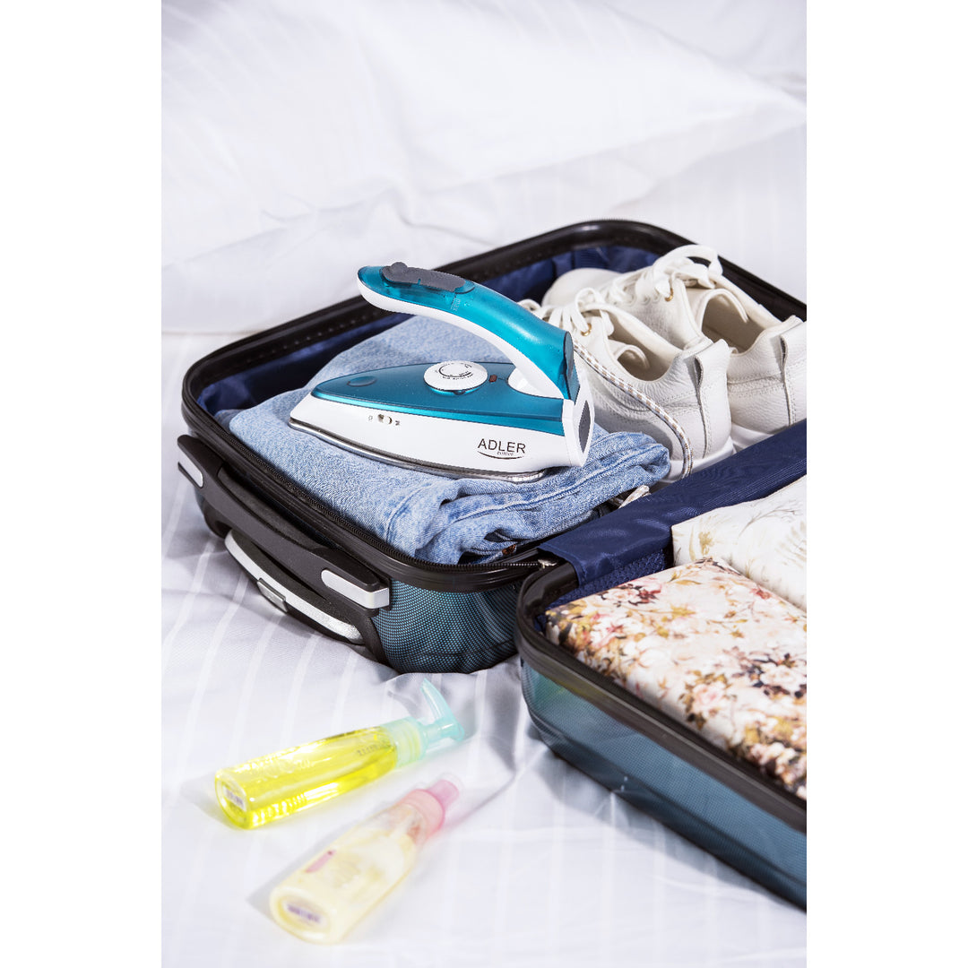 Żelazko turystyczne Adler, z parą, składana rączka, moc 1700W, AD 5035