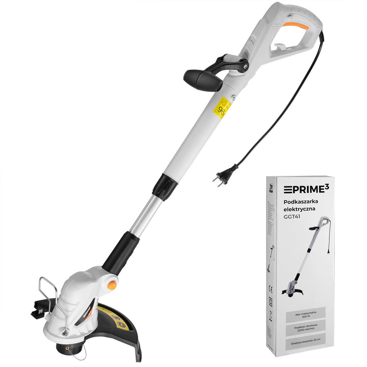 Podkaszarka elektryczna Prime3, 500W, średnica żyłki 25cm, 12000 obrotów/min, GGT41