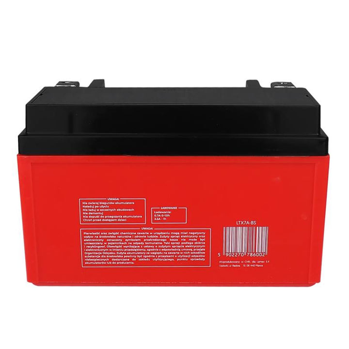 Akumulator żelowy Lamex, motocyklowy, 12V, 7Ah, LTX7A-BS