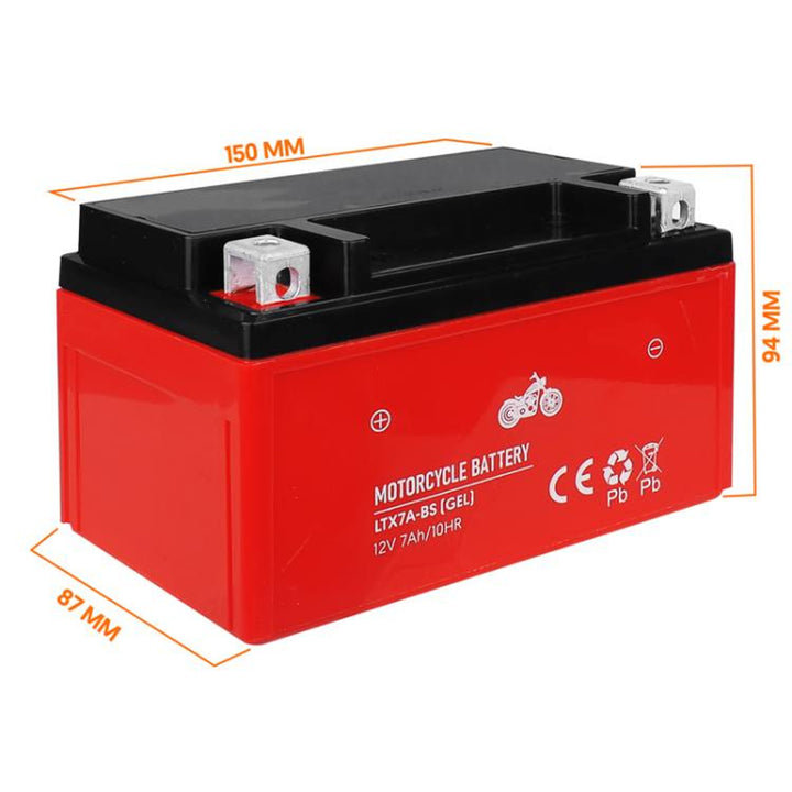 Akumulator żelowy Lamex, motocyklowy, 12V, 7Ah, LTX7A-BS