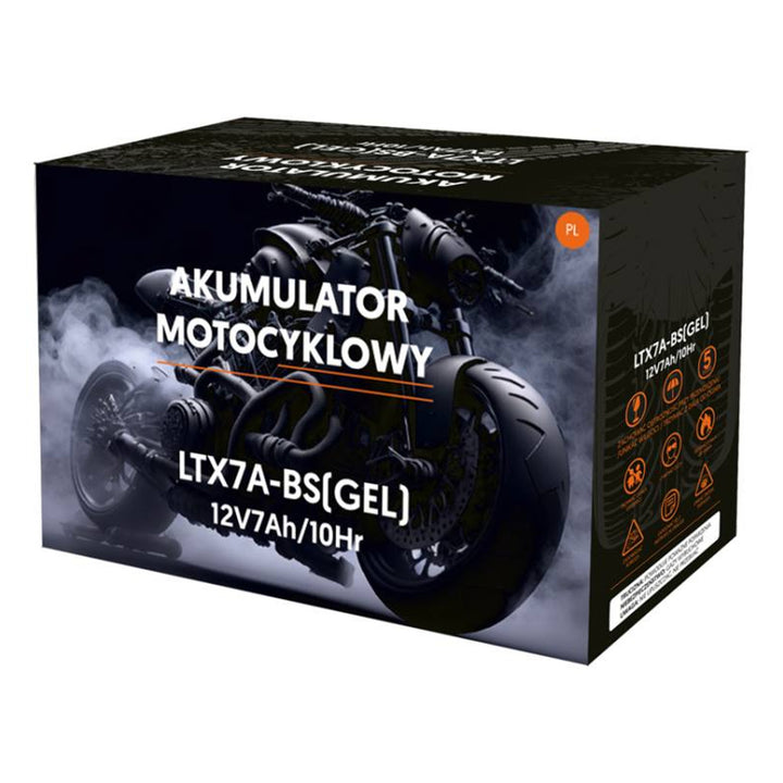 Akumulator żelowy Lamex, motocyklowy, 12V, 7Ah, LTX7A-BS
