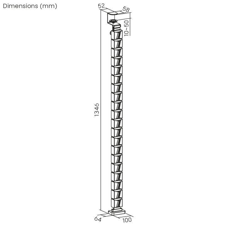 Biurko gamingowe z półką na monitor NanoRS, 50kg max, wysokość 850mm, czarne, RS170+Organizer kabli / maskownica do biurka Nano RS, 1345mm, czarno czerwony, RS125