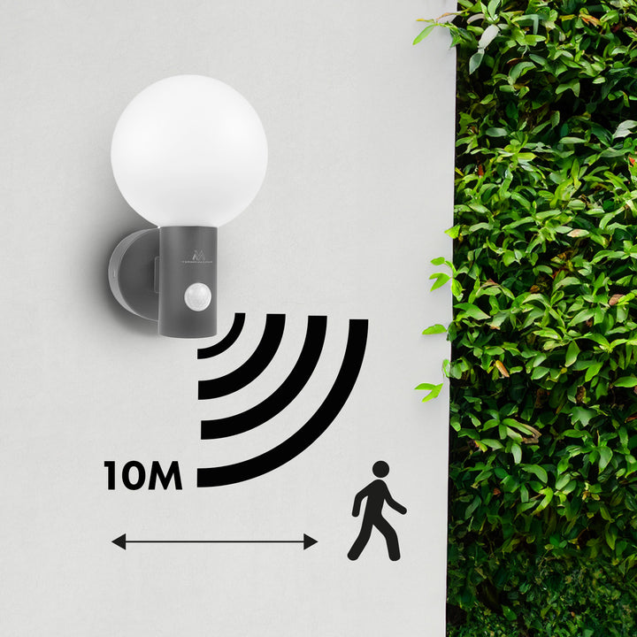 Lampa LED z czujnikiem ruchu Maclean, czujnik ruchu PIR, kolor szary, 15W, IP65, 1600lm, barwa neutralna biała (4000K) MCE515 GR, 2 sztuki