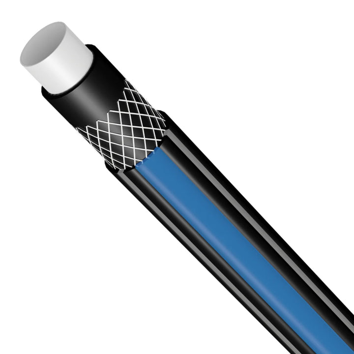 Zestaw ogrodowy Vartco, wąż 1/2'' 20m, szybkozłącze stop i przelot, przyłącze do kranu, zraszacz, wieszak ścienny, Home Set