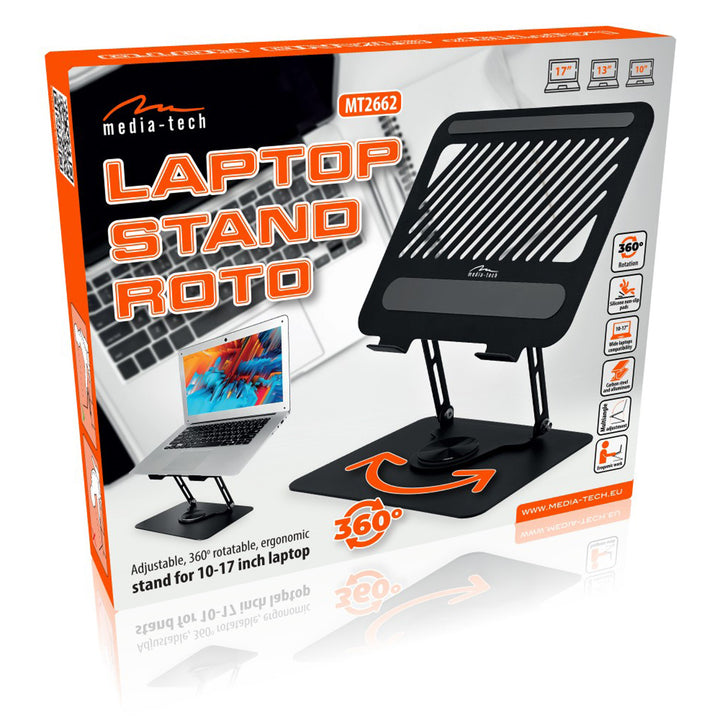 Regulowana, obracana, ergonomiczna podstawka pod laptopa 10-17, Media-Tech MT2662