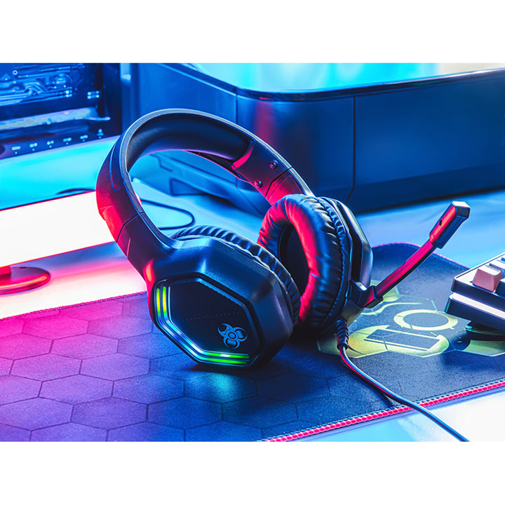 Słuchawki gamingowe Tracer, podświetlenie RGB, składany mikrofon, Gamezone GZ X3