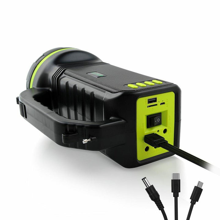 Wielofunkcyjna latarka solarna Verna, 6w1, powerbank, panel solarny, lampa, lampki LED, głośnik+radio, Tur000008