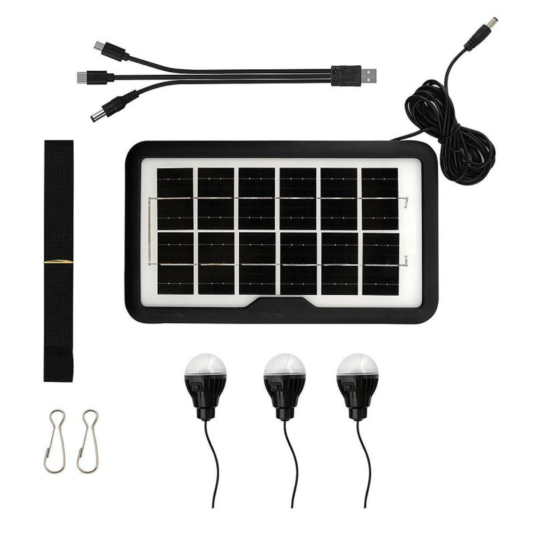 Wielofunkcyjna latarka solarna Verna, 6w1, powerbank, panel solarny, lampa, lampki LED, głośnik+radio, Tur000008
