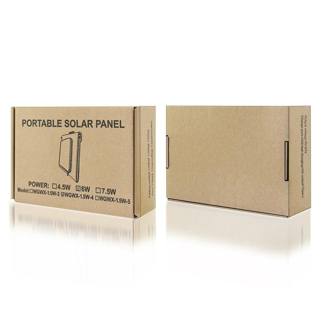 Panel solarny, ładowarka, 6W, 1 port USB, czarno-pomarańczowy, A01