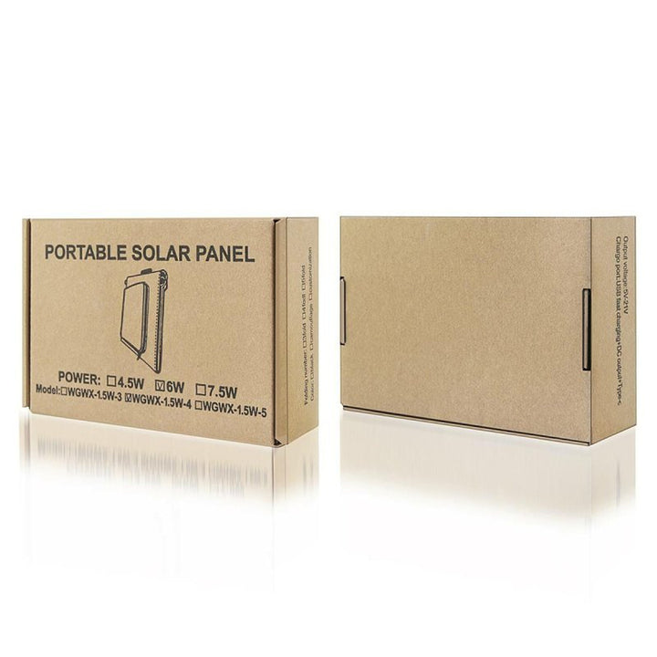 Panel solarny, ładowarka, 6W, 1 port USB, czarno-pomarańczowy, A01