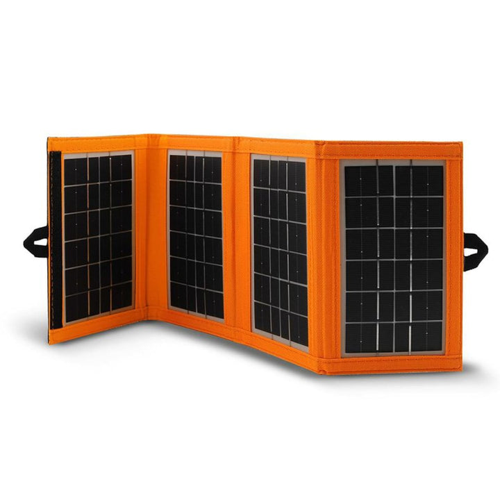 Panel solarny, ładowarka, 6W, 1 port USB, czarno-pomarańczowy, A01