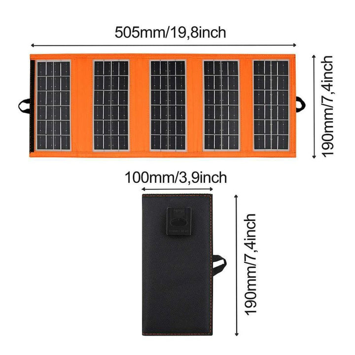 Panel solarny, ładowarka, 10W, 1 port USB, czarno-pomarańczowy, A02