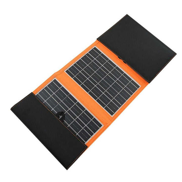 Panel solarny, ładowarka, 20W, 2 porty USB, czarno-pomarańczowy, A05