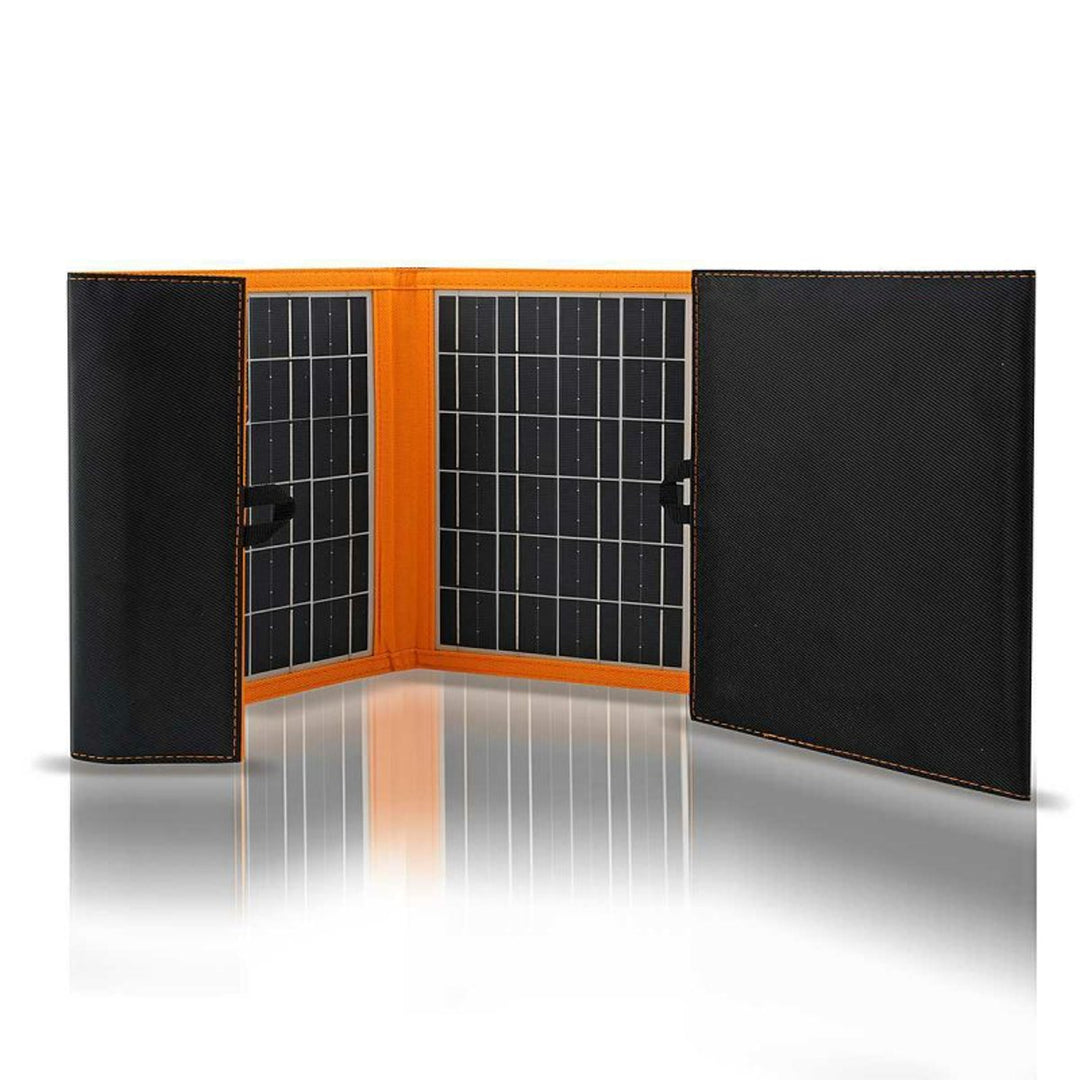 Panel solarny, ładowarka, 20W, 2 porty USB, czarno-pomarańczowy, A05