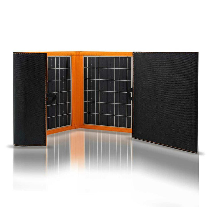 Panel solarny, ładowarka, 20W, 2 porty USB, czarno-pomarańczowy, A05