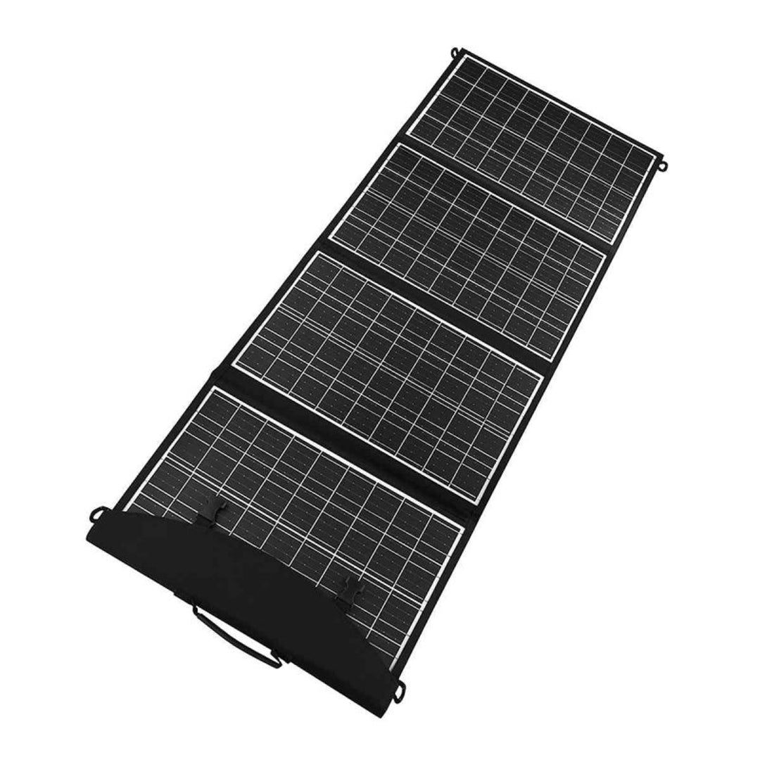 Panel solarny, ładowarka, 60W, 2 porty USB, czarno-pomarańczowy, A06