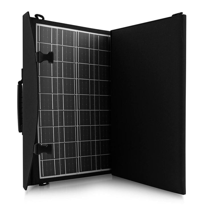 Panel solarny, ładowarka, 60W, 2 porty USB, czarno-pomarańczowy, A06