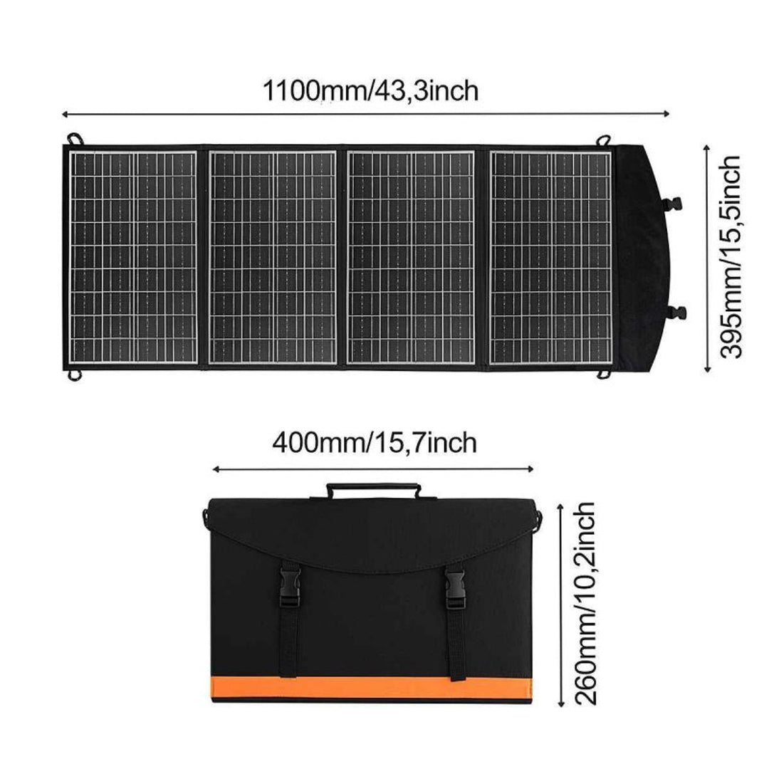 Panel solarny, ładowarka, 60W, 2 porty USB, czarno-pomarańczowy, A06