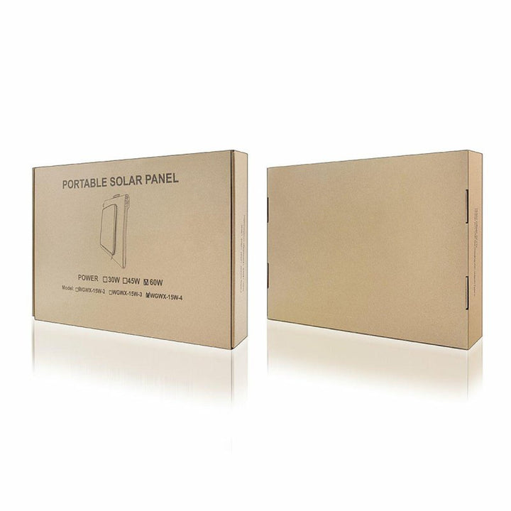 Panel solarny, ładowarka, 60W, 2 porty USB, czarno-pomarańczowy, A06