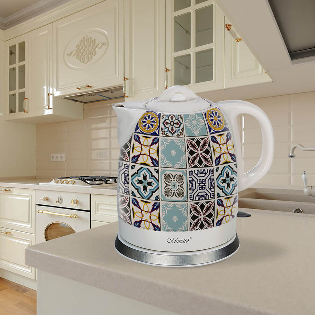 Czajnik ceramiczny Maestro, bezprzewodowy, 1200W, pojemność 1,5l, MR-066-Porto