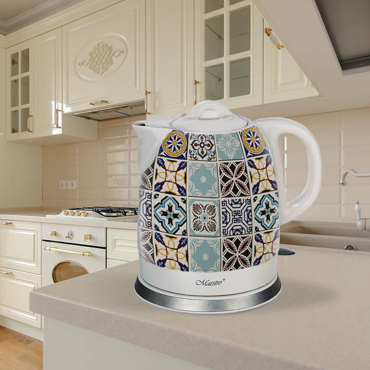 Czajnik ceramiczny Maestro, bezprzewodowy, 1200W, pojemność 1,5l, MR-066-Porto