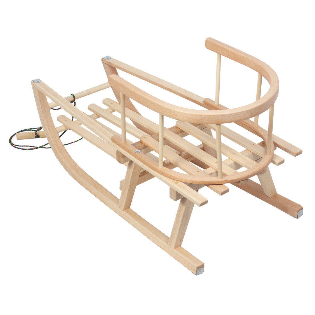 Sanki drewniane GreenBlue, oparcie, siedzisko, sznurek, do 100 kg, GB159